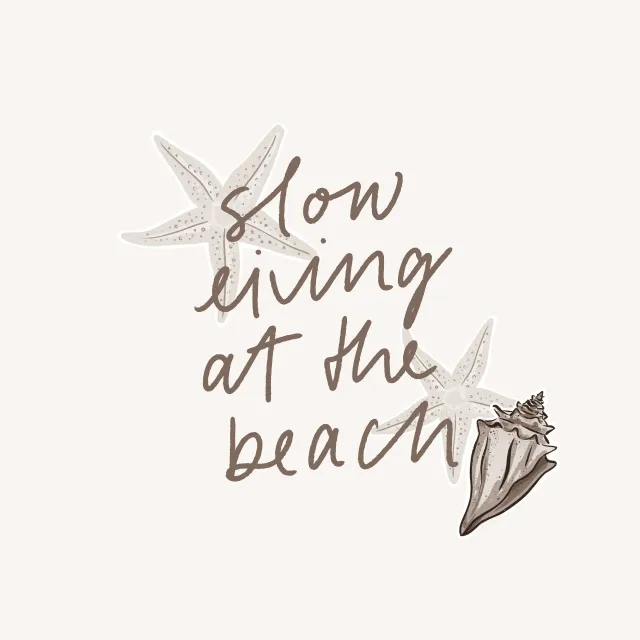 Kissen Slow living at the Beach hell