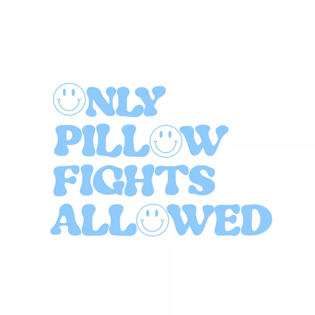 Kissen Only Pillow Fights Himmelblau