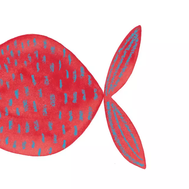 Tischset Roter Fisch 2