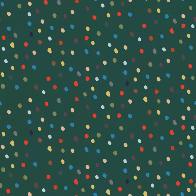 Kissen Konfetti bunte punkte - grün