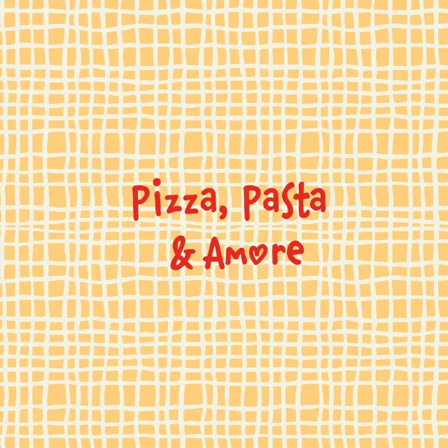 Sitzkissen Pizza-Pasta-et-Amore-gelb