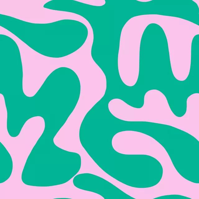 Kissen Summer Shapes Grün Rosa 2