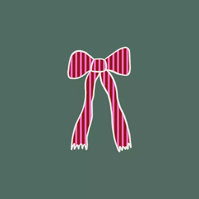 Kissen Weihnachtsschleife Grün