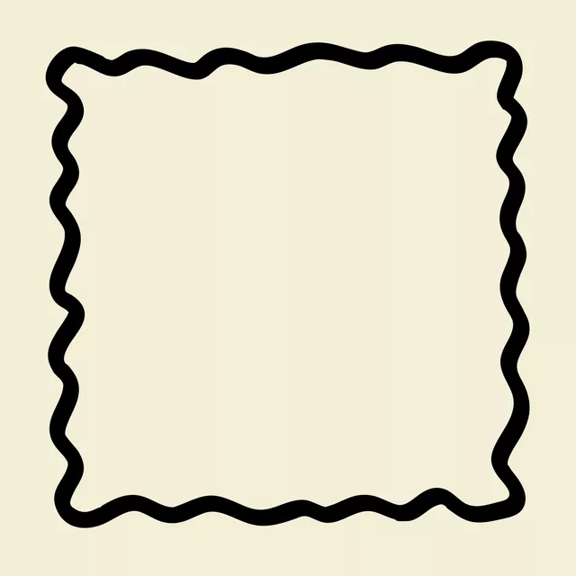 Servietten Wellenrand Beige Black