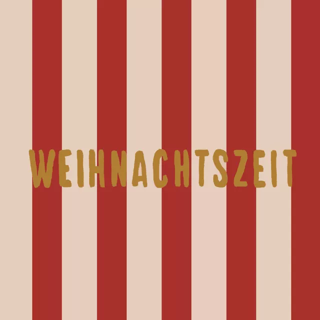 Kissen Weihnachtszeit Streifen Rot