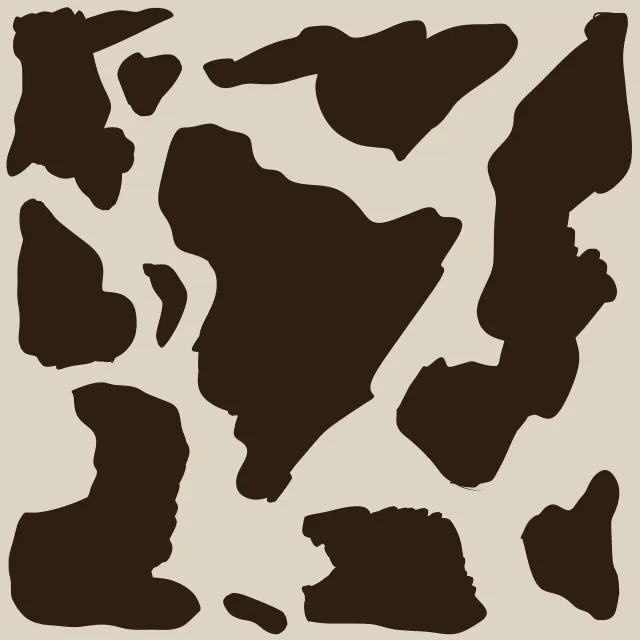 Servietten Creme Cow Print