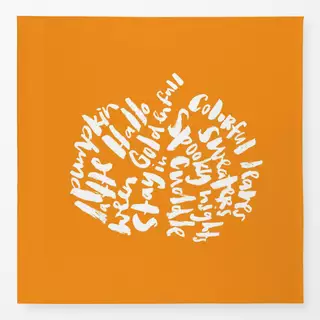 Tischdecke Herbst Halloween Lettering