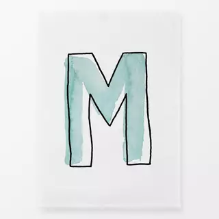 Geschirrtücher M Buchstabe minze