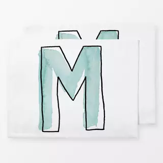 Tischset M Buchstabe minze