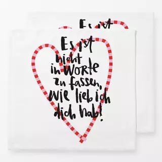 Servietten Worte