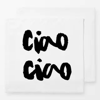 Servietten Ciao Ciao Lettering