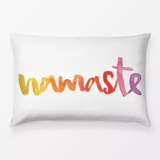 Bettwäsche Namaste rot Yoga Lettering