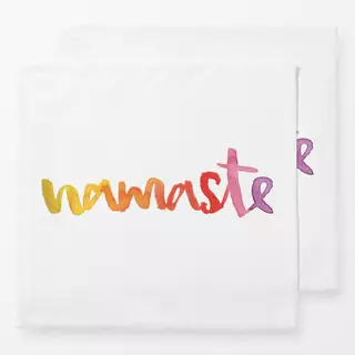Servietten Namaste rot Yoga Lettering