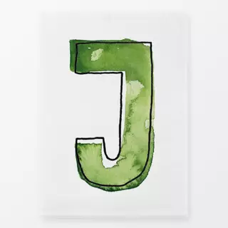 Geschirrtücher J Buchstabe waldgrün