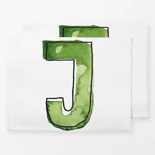 Tischset J Buchstabe waldgrün