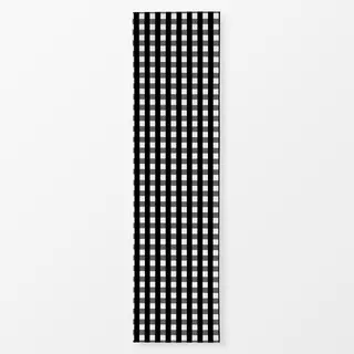 Tischläufer Karo Gingham schwarz
