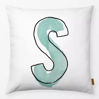 Kissen S Buchstabe mint
