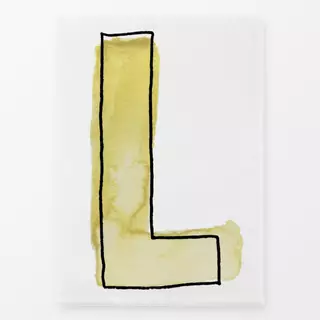 Geschirrtücher L Buchstabe zitronengelb