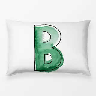 Bettwäsche B Buchstabe Wasserfarbe grün