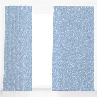Dekovorhang Wildblumen Powder Blue