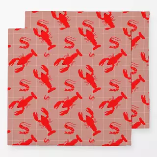 Servietten Seafood Grid