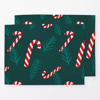 Tischset Candy Canes & Twigs