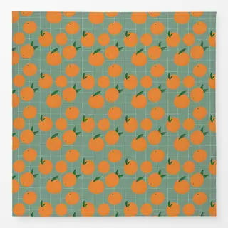 Tischdecke Orange Grid