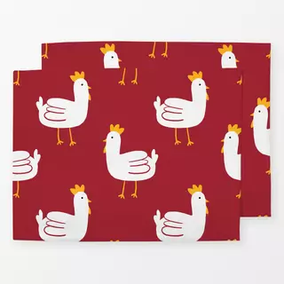 Tischset Chicken Merlot