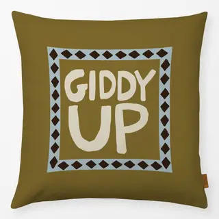 Kissen Giddy Up Typography