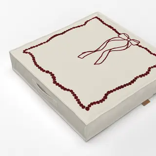 Bodenkissen Beige/Red