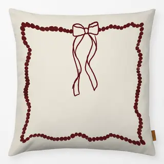Kissen Beige/Red