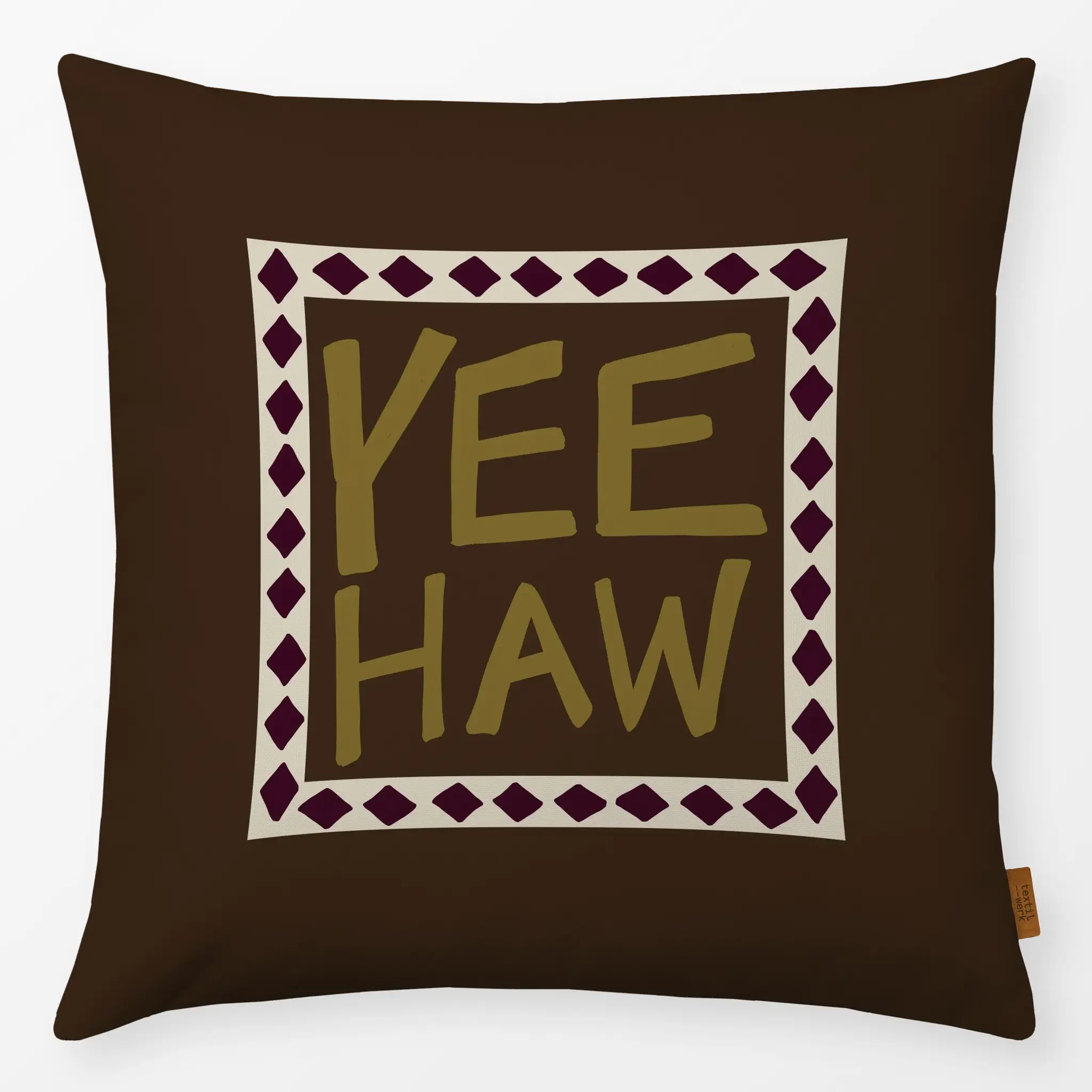 Kissen Kissen Yeehaw Typography