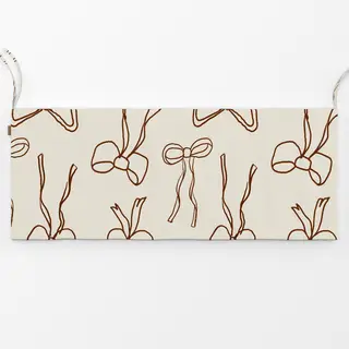 Bankauflage CANCEL Holiday Bows Beige and Red