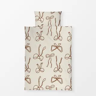 Bettwäsche CANCEL Holiday Bows Beige and Red