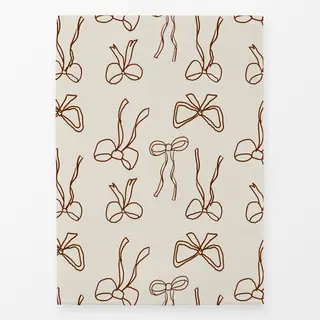Geschirrtücher CANCEL Holiday Bows Beige and Red