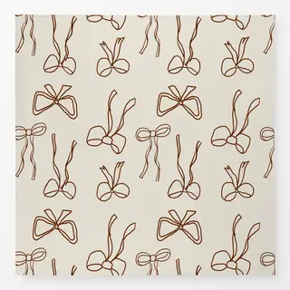Tischdecke CANCEL Holiday Bows Beige and Red