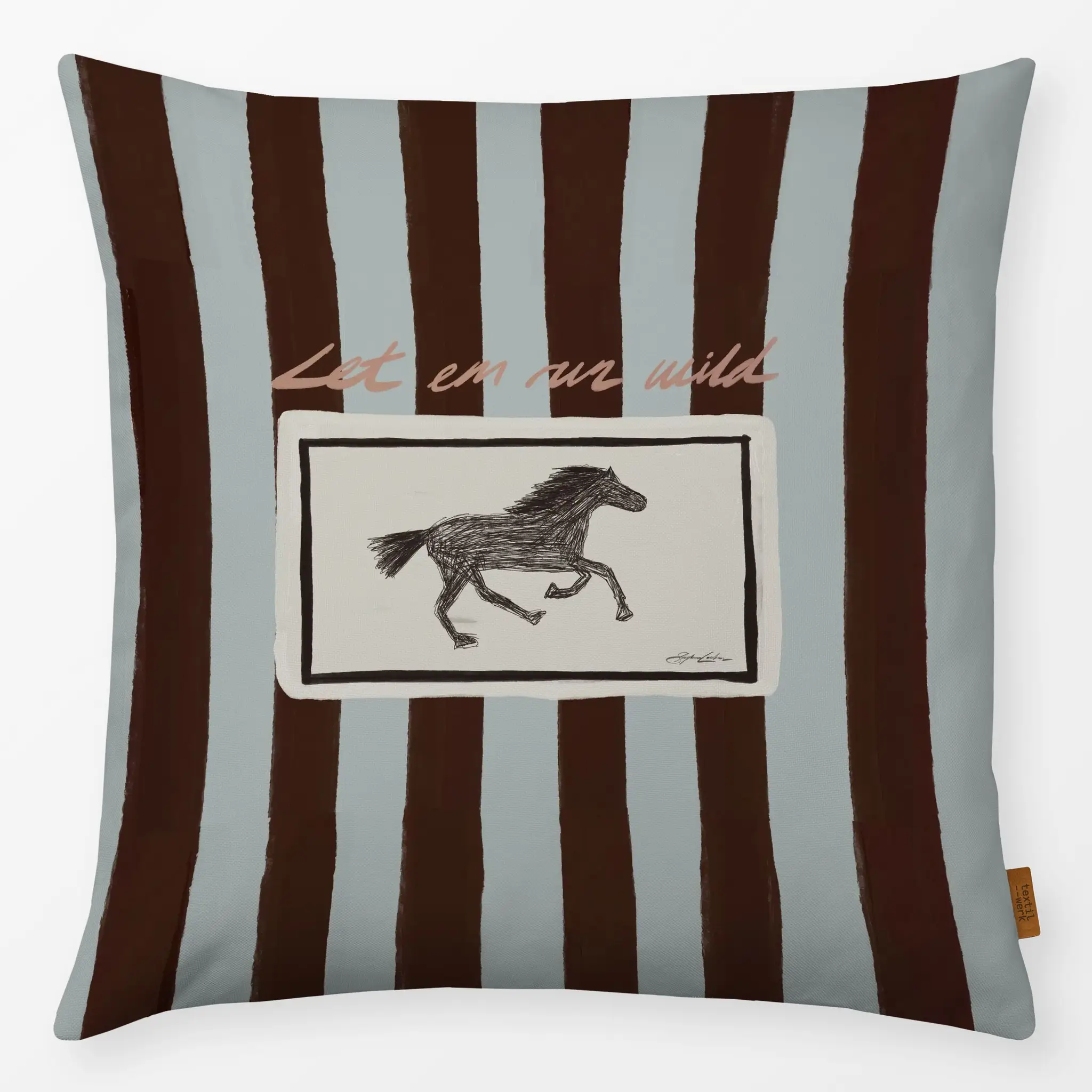Kissen Kissen Let 'em Run Wild Striped Horse