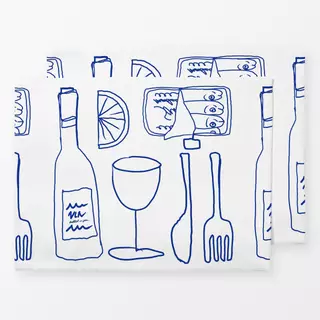 Tischset Dinnerware Blue