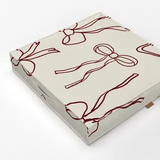 Bodenkissen Beige/Red
