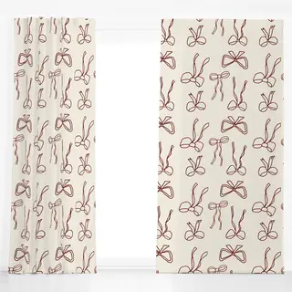 Dekovorhang Beige/Red