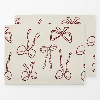 Tischset Beige/Red