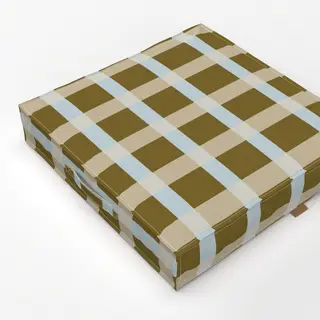 Bodenkissen Grid Checkered Green