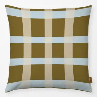 Kissen Grid Checkered Green