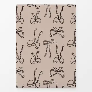 Geschirrtücher CANCEL Holiday Bows Pink and Brown