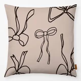 Kissen CANCEL Holiday Bows Pink and Brown