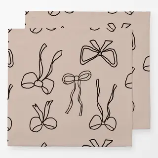 Servietten CANCEL Holiday Bows Pink and Brown