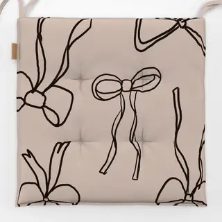 Sitzkissen CANCEL Holiday Bows Pink and Brown