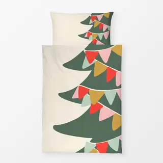 Bettwäsche Christmas Tree With Flags