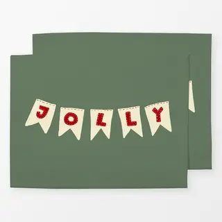 Tischset Christmas Jolly Garland