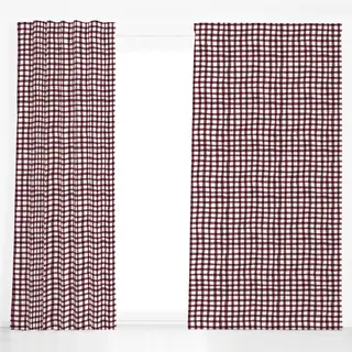 Dekovorhang Purple Gingham